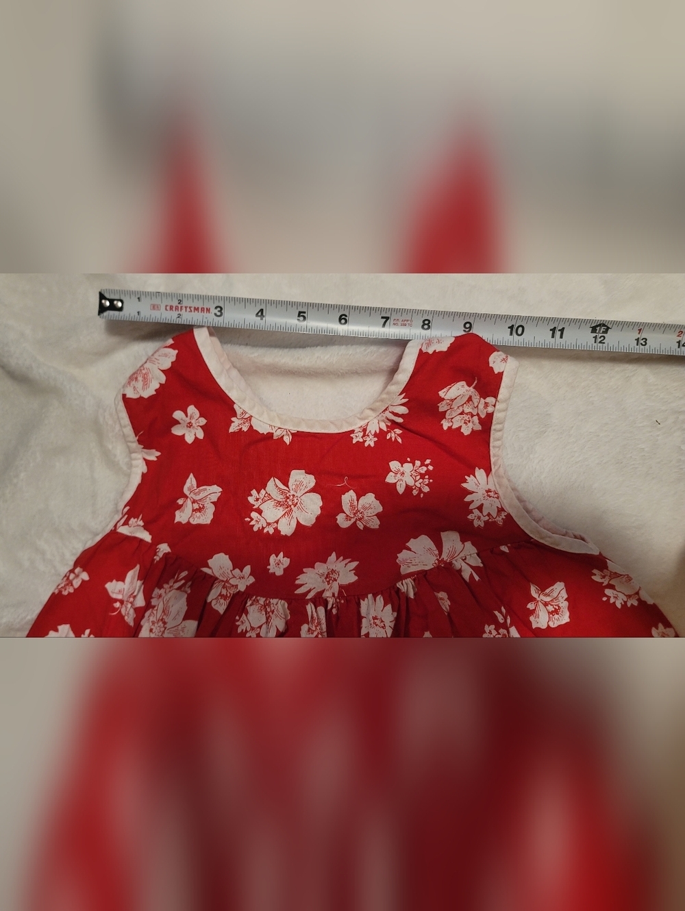 BONNIE JEAN Red Floral Dress Size 6 Cotton Summer Party - Picture 6 of 8